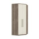Guarda Roupa de Canto Modulado Doce Vida com 2 Portas - Castanho/Off White
