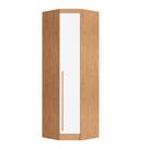 Guarda Roupa de Canto Oblíquo Modulado 1 Porta Cedro e Branco Line Infinity