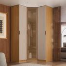 Guarda Roupa de Canto Obliquo Reflecta 3 Portas Mdf Altezza