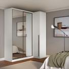 Guarda Roupa de Canto Porta de Correr 3 Portas 2 Espelhos MDF Altezza Trend Belmax