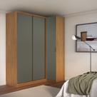 Guarda Roupa de Canto Porta de Correr 3 Portas MDF Altezza Clean Belmax Guarda Roupa de Canto Porta de Correr 3 Portas MDF Altezza Clean Belmax