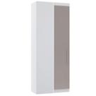 Guarda Roupa De Canto Reto 90cm 1 Pt Alpes Luciane Móveis Branco Pf-cinammon Pf