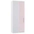 Guarda Roupa De Canto Reto 90cm 1 Pt Alpes Luciane Móveis Branco Pf-rosa Pf