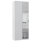 Guarda Roupa de Canto Reto Modulado 90cm 1 Porta com Espelho Alpes Luciane Móveis