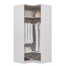 Guarda-roupa de Canto Reto Modular 95cm sem Portas com Cabideiros Jade CabeCasa MadeiraOriginals