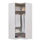Guarda-roupa de Canto Reto Modular 95cm sem Portas com Cabideiros Jade CabeCasa MadeiraOriginals Guarda-roupa de Canto Reto Modular 95cm sem Portas com Cabideiros Jade CabeCasa MadeiraOriginals