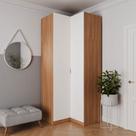 Guarda Roupa de Canto Reto Modular com 3 Prateleiras 2 Gavetas Hera CabeCasa MadeiraOriginals