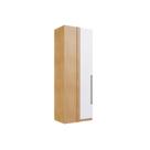 Guarda-Roupa de Canto Solteiro Infinity 1 Porta Branco e Savana