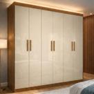 Guarda-Roupa de Casal 100% MDF com 6 Portas e 2 Gavetas Slim