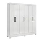 Guarda Roupa De Casal 6 Portas Nilo Branco - Bela Móveis