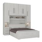 Guarda-roupa de Casal com Cama Bau Queen Size Embutida 1220 Carvalho Claro Guarda-roupa de Casal com Cama Bau Queen Size Embutida 1220 Carvalho Claro