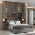 Guarda-roupa de Casal com espaço para Cama Box Queen Size 1220SQ San Remo