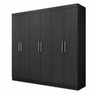 Guarda Roupa De Casal Paris 6 Portas Mdp Preto Fosco Maxel Preto Fosco Guarda Roupa De Casal Paris 6 Portas Mdp Preto Fosco Maxel Preto Fosco