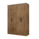 Guarda Roupa de Solteiro Paris 4 Portas MDF Ipe Text Maxel