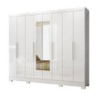 Guarda Roupa Diplomata 236cm 8 Portas Branco com Espelho Moval