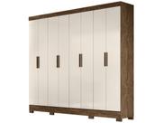 Guarda Roupa Diplomata 236cm 8 Portas Castanho Wood Off White Moval