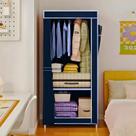 Guarda Roupa Dobrável Armário Organizador 1 porta AZUL