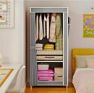 Guarda Roupa Dobrável Armário Organizador 1 porta CINZA