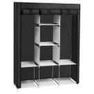 Guarda Roupa Dobrável Organizador Portátil Armário Preto