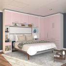 Guarda Roupa Dormitório Modulado Alpes Casal 1,38 m Canto - Roupeiro Luciane M03