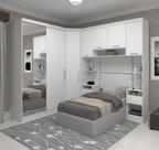 Guarda Roupa Dormitório Modulado Alpes Solteiro Espelho Porta Correr - Luciane M01E
