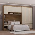 Guarda Roupa Dormitório Modulado Veneza Casal 1,38 m Avelã e Arenas Luciane M02
