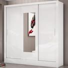Guarda-roupa Dubai Com Espelho Branco Carioca Móveis Branco Guarda-roupa Dubai Com Espelho Branco Carioca Móveis Branco