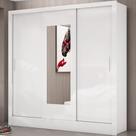 Guarda-Roupa Dubai Com Espelho Branco Carioca Móveis Guarda-Roupa Dubai Com Espelho Branco Carioca Móveis