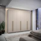 Guarda-Roupa Dubai Majestic 6 Portas 6 Gavetas com Maleiro interno Fendi 100% MDF - Vila Rica
