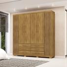 Guarda Roupa Dunas Casal 6 Portas de Bater 6 Gavetas MDF Nature G98 - Gran Belo