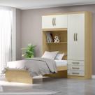 Guarda Roupa e Roupeiro Infantil com Cama Lisboa 4 Portas