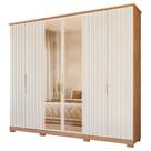 Guarda Roupa Elegance 6 Portas com Vidro Reflecta MDF Guarda Roupa Elegance 6 Portas com Vidro Reflecta MDF