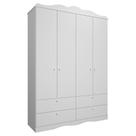 Guarda Roupa Encanto com 4 Portas e 4 Gavetas Permóbili Branco