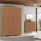 Guarda-Roupa Espanha 4 Portas 3 Gavetas Cômoda Ibiza 5 Gavetas Nature/Camarim - Vila Rica Guarda-Roupa Espanha 4 Portas 3 Gavetas Cômoda Ibiza 5 Gavetas Nature/Camarim - Vila Rica