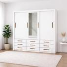 Guarda Roupa Espelho 3 Portas 9 Gavetas Imperium -Grand Line