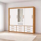Guarda Roupa Espelho 3 Portas 9 Gavetas Imperium -Grand Line