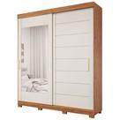 Guarda Roupa Fiore 2 Portas Correr Com Espelhos e Pés Retangular