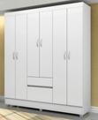 Guarda Roupa FLASH 6 portas e 02 gavetas BRANCO/ROSA Flex Guarda Roupa FLASH 6 portas e 02 gavetas BRANCO/ROSA Flex
