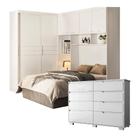 Guarda Roupa Florença e Cômoda Georgia 2 Peças 6 Portas 13 Gavetas Moval