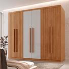 Guarda-roupa Frisado 100% Mdf 6 Portas e 2 Gavetas Veracruz