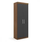 Guarda Roupa Genova Módulo 2 Portas Ipe Wood Grafite Batrol Ipe Wood Com Grafite