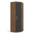 Guarda Roupa Genova Módulo Canto Ipe Wood com Grafite Batrol
