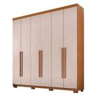 Guarda Roupa Guarda Roupa Moscou 6 Portas de Bater 4 Gavetas Cinamomo-off White MDP