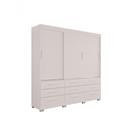Guarda Roupa Guarda-roupa New Star 3 Portas 9 Gavetas Branco MDP Guarda Roupa Guarda-roupa New Star 3 Portas 9 Gavetas Branco MDP