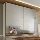Guarda Roupa Hanover 02 Portas Flutuantes 100 MDF com 2 Espelhos - MadeMarcs Guarda Roupa Hanover 02 Portas Flutuantes 100 MDF com 2 Espelhos - MadeMarcs