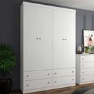 Guarda Roupa Henn Americano 4 Portas 4 Gavetas