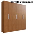 Guarda roupa herval ph 1127 - cor carvalho vermontt - com espelho