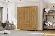 Guarda Roupa Ideal Plus 6 Portas e 2 Gavetas - Nature - Vila Rica