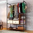 Guarda Roupa Industrial Mazzara Preto Canela Off White