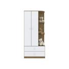 Guarda Roupa Infantil 02 Portas Labirinto Henn Rústico Com Branco